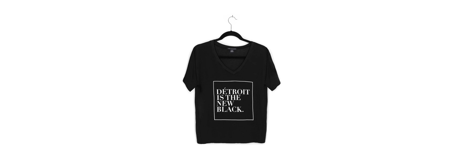 BlackOwnedBusiness DETROIT IS THE NEW BLACK Woodward V Neck Tee