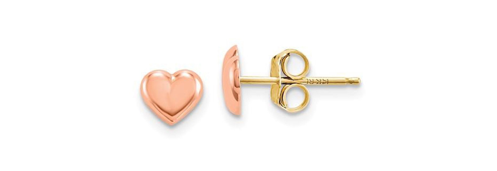 BlackOwnedBusiness BRILLIANT BIJOU K Rose Gold Heart Post Earrings Xmm