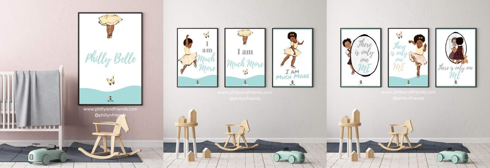 BlackOwnedBusiness PHILLYANDFRIENDS KIDSWALLARTPOSTERS