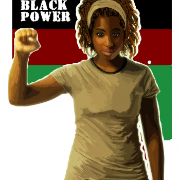 Loc Sista Black Power Fist RGB Color Backdrop  PERCENT
