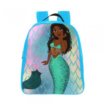 BlackOwnedBusiness BROWN GIRLS STATIONARY Mermaid Scales Mini Bestie Backpack