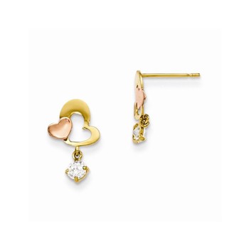 BlackOwnedBusiness BRILLIANT BIJOU K Yellow & Rose Gold Madi K SE Heart Dangle Post Earrings Xmm