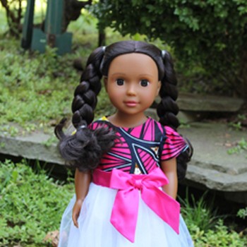 BlackOwnedBusiness IKUZI DOLLS Brown Skin Doll With Braided Pigtails_x