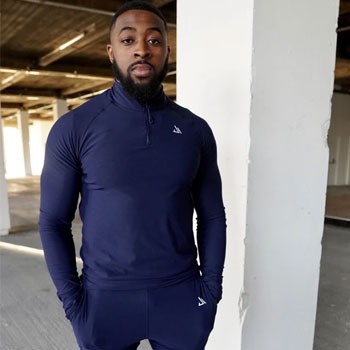 BlackOwnedBusiness Damihow Navy Tapered Bottom Joggers